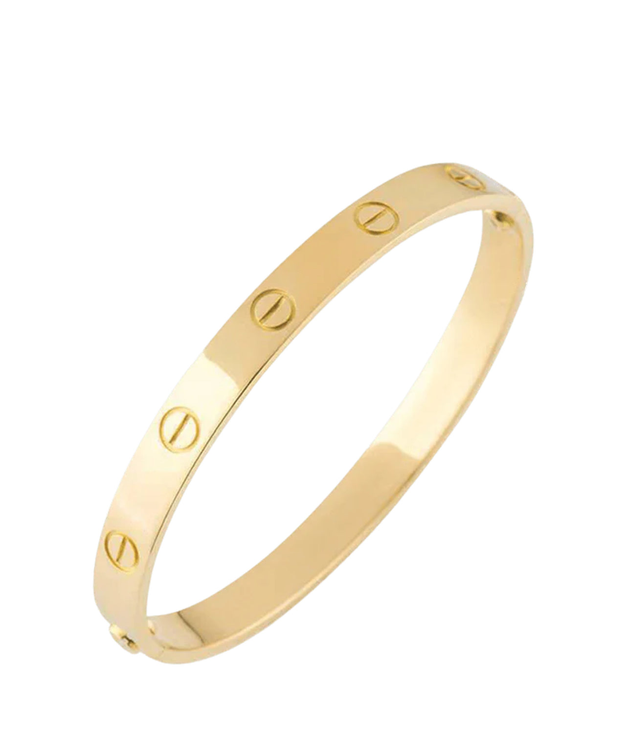 Screw Bangle Gold Plated
