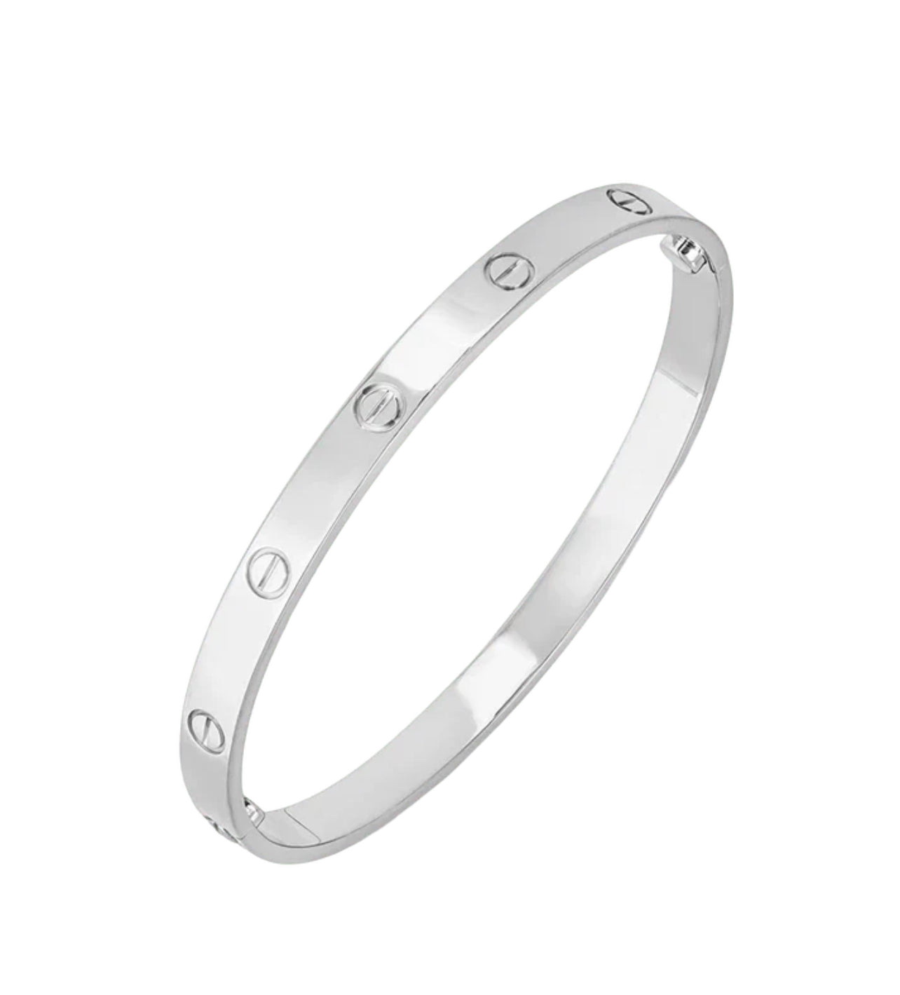 Silver Screw Bangle Bracelet