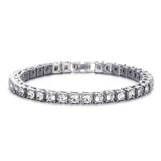 Round Zirconia Tennis Bracelet Silver