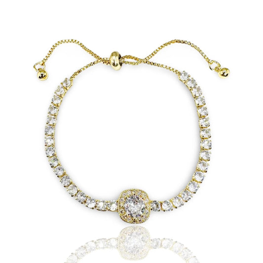 Aurora Tennis Bracelet Gold | 925 sterling silver