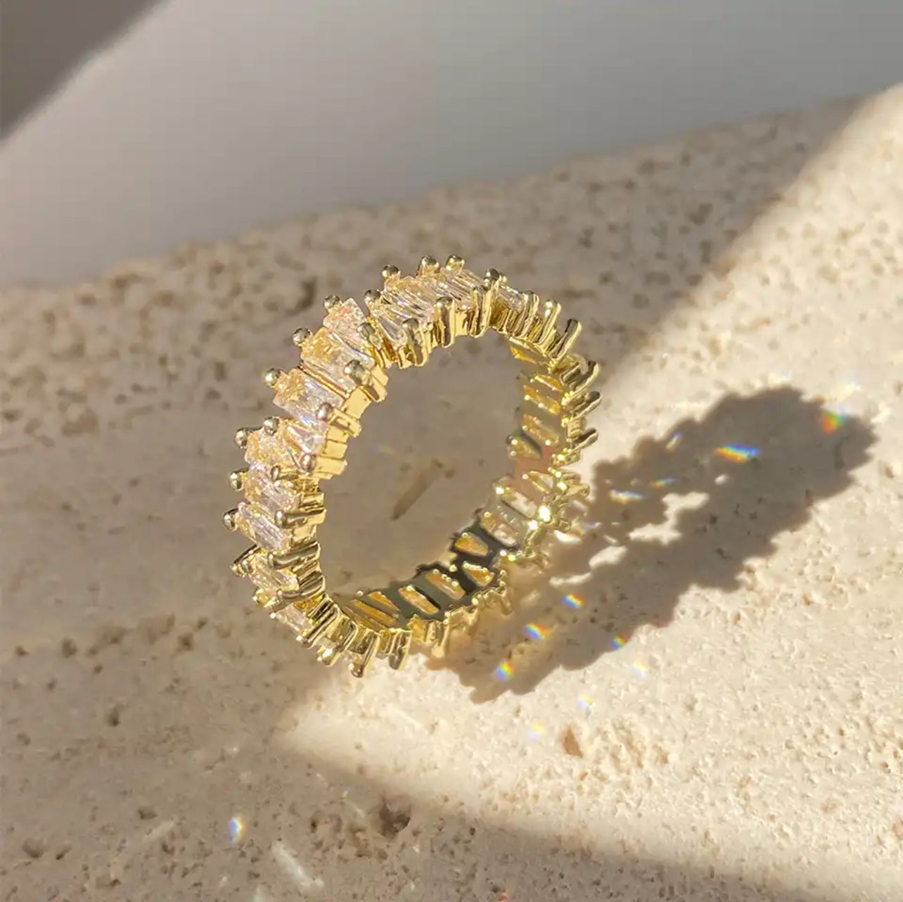 Gold Cubic Zirconia Ring