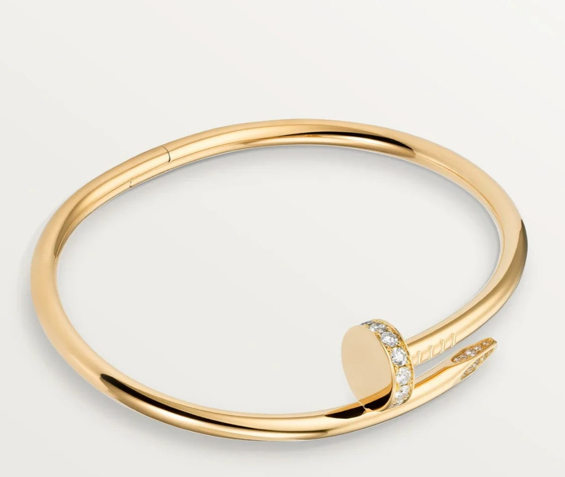 Nail Bracelet Gold Plated